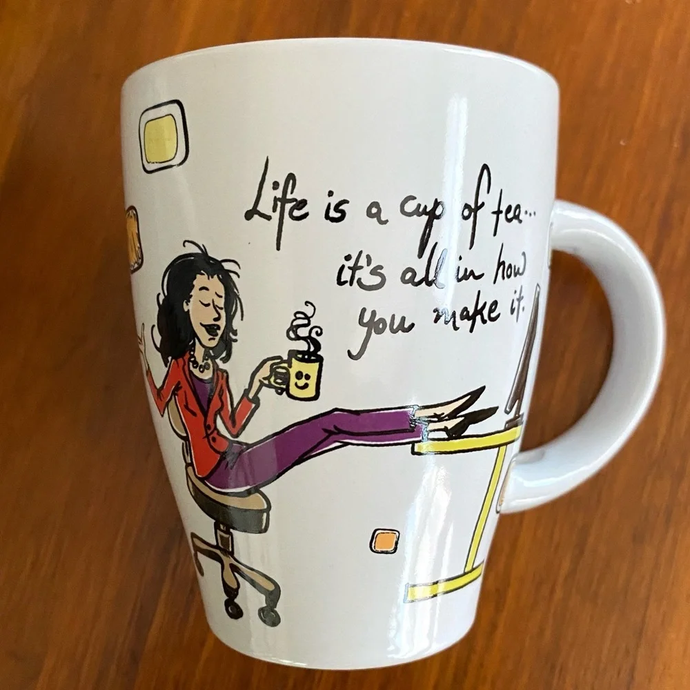 VINTAGE FUNNY MUG LIFE IS A CUP OF TEA